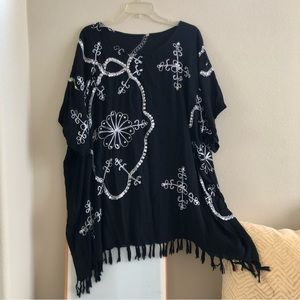 Women’s Oversized Sequined Beach pullover dress FREE SIZE